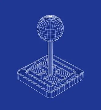 3D model of car gear shifter Stock Illustration