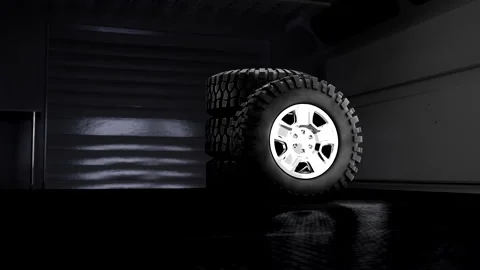3D model of car wheel Stock Footage 169925701