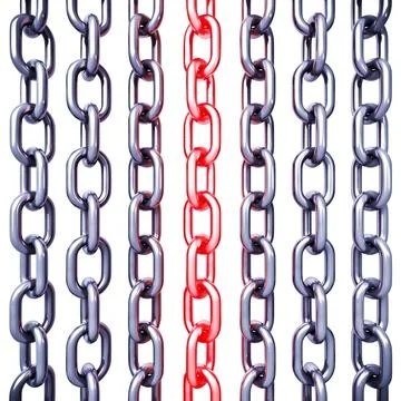 3d model chain Stock Illustration