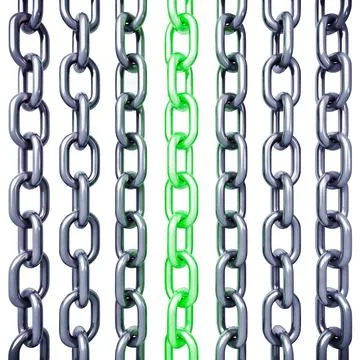 3d model chain Stock Illustration