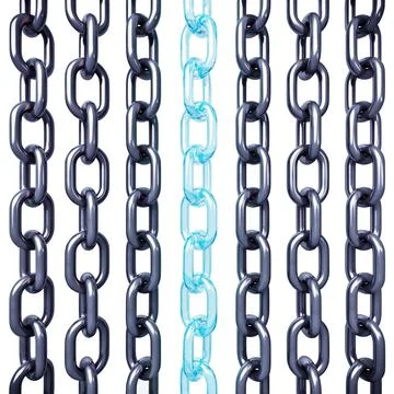3d model chain Stock Illustration