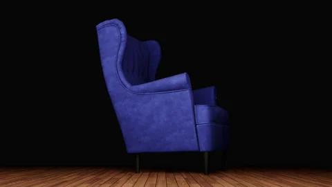 3d model of the chair rotate Stock Footage 151097377