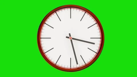 3D model of a clock face on a green scre... | Stock Video | Pond5