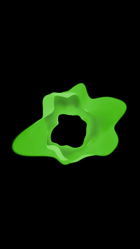 3D model creation process of green organic shapes Stock Footage 323328577