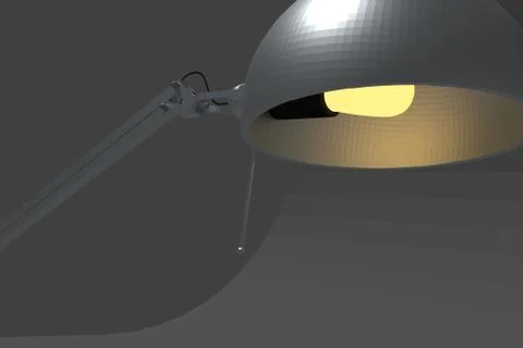 3D Model of a Desk Lamp. High Resolution Render Stock Illustration