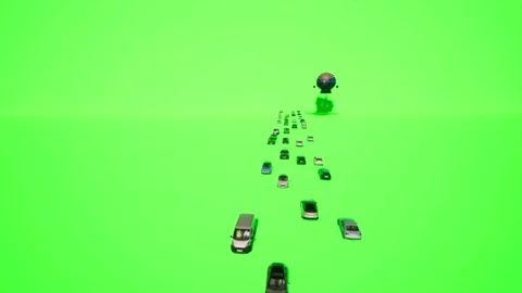 3D Model Dirigible Flying, On a Green Screen, Chroma Key, 4K (4) Stock Footage 222106200