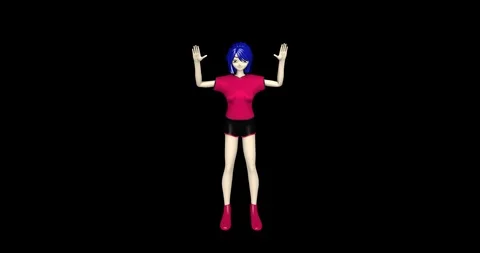 3d model is doing an exercise Stock Footage 113564372