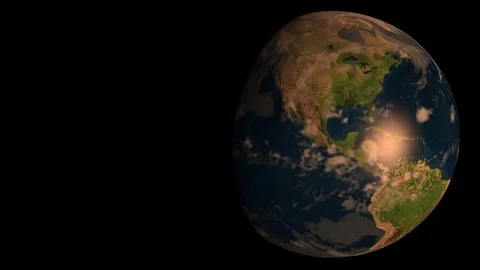 3D model of the Earth in darkness, illuminated by the Sun. Fast days pass by Video stock 73896991