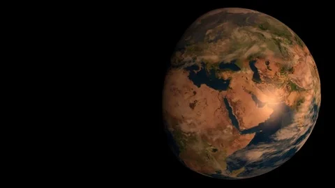 3D model of the Earth in darkness, illuminated by the Sun. Fast days pass by Stock Footage 73898391