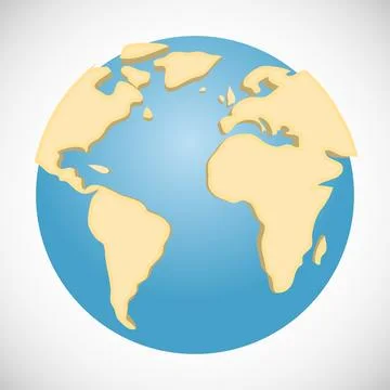 3D model of the Earth. A modern model of the planet Earth. Stock Illustration
