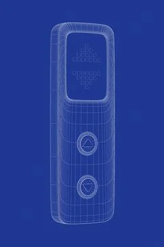 3D model of elevator call panel 스톡 일러스트