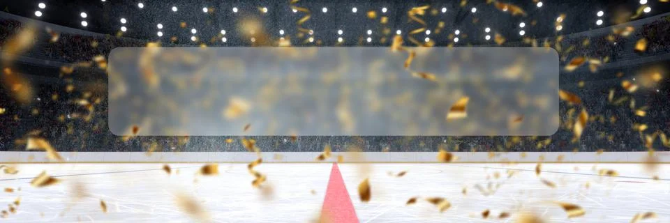 3D model of empty ice rink stadium arena for sportive competition, championship Stock Illustration