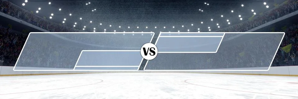 3D model of empty ice rink stadium arena for sport competition, championship Stock Illustration