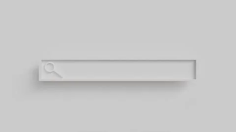 3D model of an empty search field with a magnifying glass icon on the side,.. 스톡 일러스트