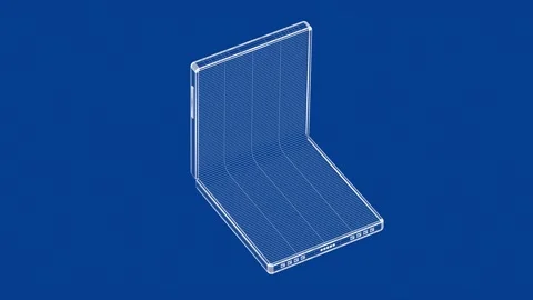 3D model of foldable smartphone Video stock 239655882