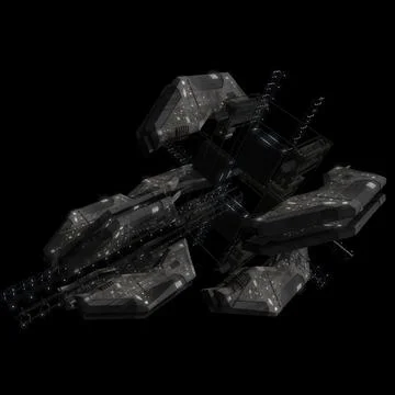 3D model of a futuristic space station 3D Model