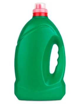 3d model of green plastic bottle isolated on white background Stock Illustration