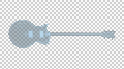 3d model of guitar, transporent, FULL HD 1920Х1080 스톡 동영상 55245203