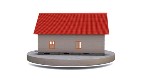 3d model of the house animated 스톡 동영상 148423207