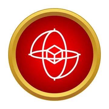 3d model icon for augmented reality and spatial computing Stock Illustration