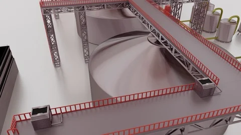 3D model of industrial plant Stock Footage 121901097