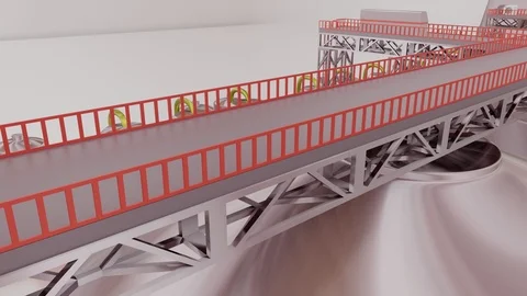 3D model of industrial plant Stock Footage 122270000