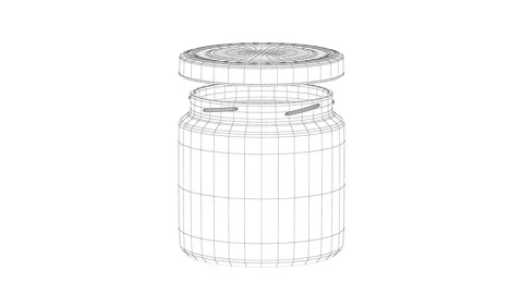 3D model of jar Stock Footage 151743781