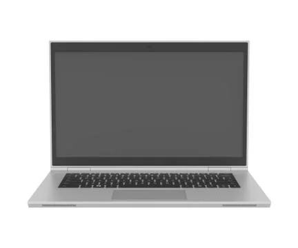 3D model of laptop Stock Illustration