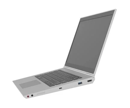 3D model of laptop Stock Illustration