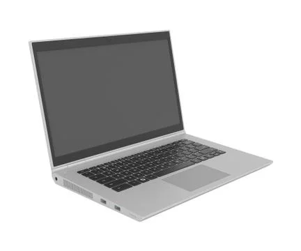 3D model of laptop Stock Illustration