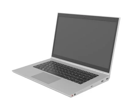 3D model of laptop Stock Illustration