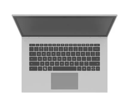 3D model of laptop Stock Illustration