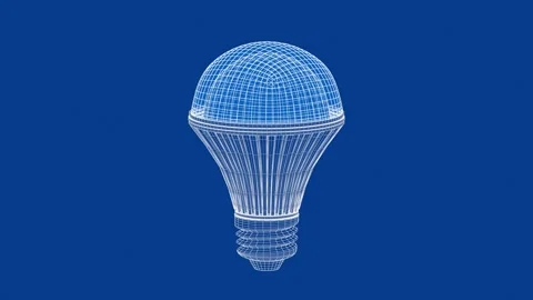 3d model of led light bulb Stock Footage 332272682