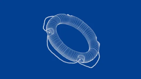 3D model of lifebuoy ring 스톡 동영상 208000672