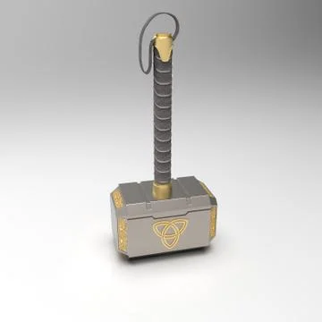 3D model Mjollnir the hammer of the God Thor 1 Stock Illustration