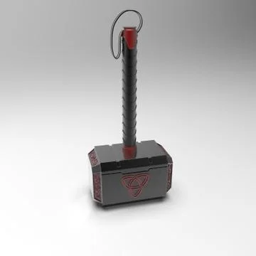 3D model Mjollnir the hammer of the God Thor 9 Illustrazione stock