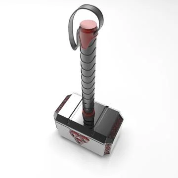 3D model Mjollnir the hammer of the God Thor 10 Stock Illustration
