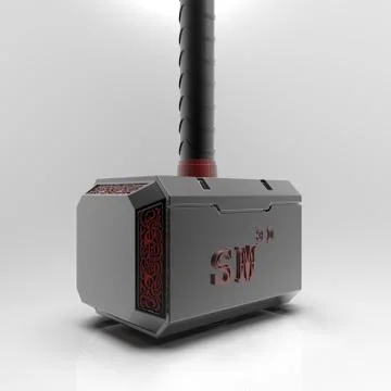 3D model Mjollnir the hammer of the God Thor 11 Stock Illustration