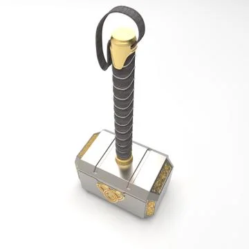 3D model Mjollnir the hammer of the God Thor 2 Stock Illustration
