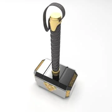 3D model Mjollnir the hammer of the God Thor 6 Stock Illustration