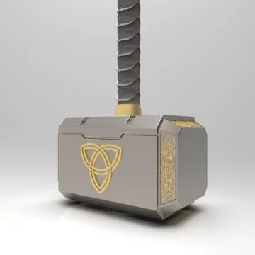 3D model Mjollnir the hammer of the God Thor 4 Stock Illustration