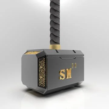3D model Mjollnir the hammer of the God Thor 7 Stock Illustration