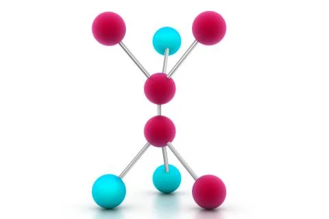 3D model of a molecule. Stock Illustration