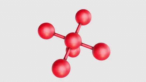 3d model of molecule rotating on alpha channel backgrounds in seamless loops Stock Footage 143562213