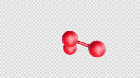 3d model of molecule rotating on alpha channel backgrounds in seamless loops Stock Footage 143562226