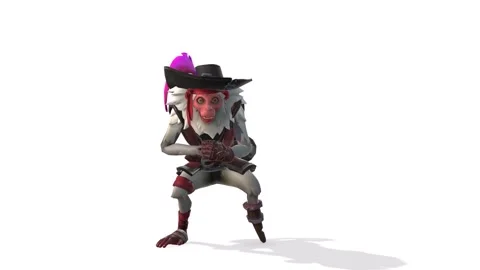 3D Model Monkey Dancing Scene Rendering Animation on White Background Vídeos de archivo 308218160