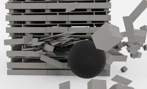 3D model of a multi-storey building Ilustración de archivo