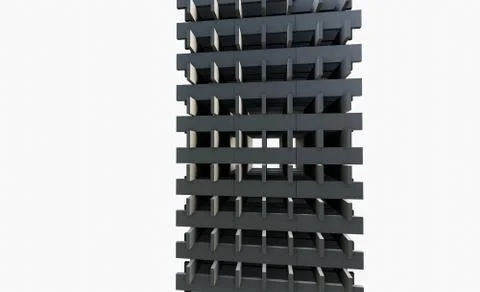 3D model of a multi-storey building Stock Photos