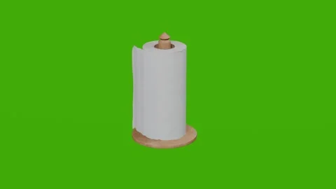 A 3D model of napkins rotates on a green screen Stock Footage 279063456