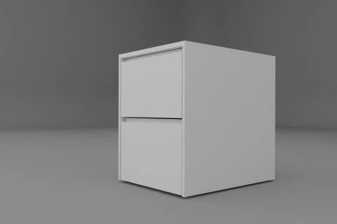 3D Model of a Night Table, Bedroom decoration, night table in high resolution. Ilustração Stock